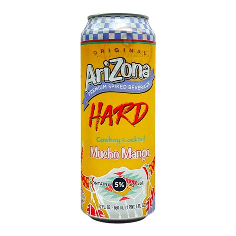 Arizona Hard Mucho Mango Cowboy Cocktail Spiked Beverage 24oz Can ...