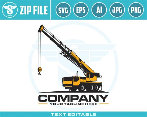Buy Mobile Crane Logo SVG, Construction Clipart Vector (SVG & AI ...