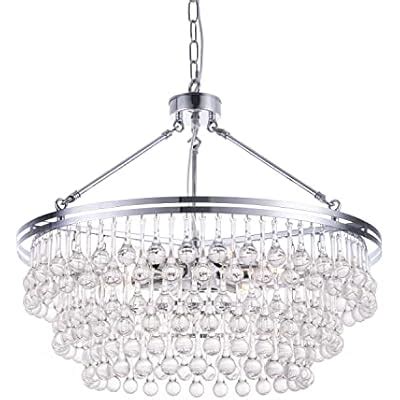 TOCHIC Modern Chrome Crystal Chandelier - 24 inch, 3 Tiers India | Ubuy