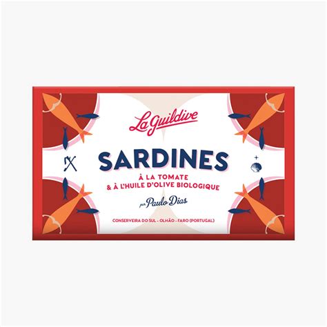 Sardines à la tomate et à l'huile d'olive biologiques - La Guildive ...