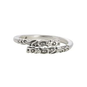 HEDAAZ 925 Sterling Silver Snake Charmer Ring for Women | Adjustable ...