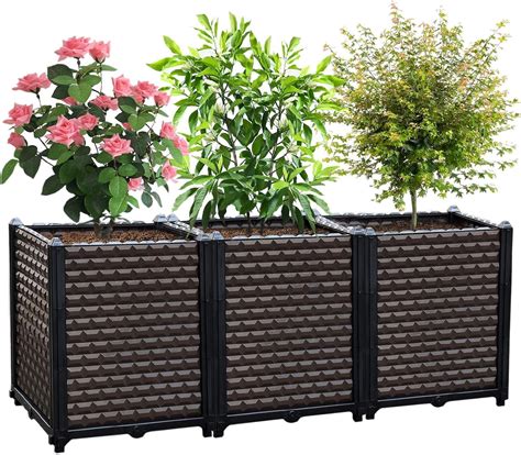 Amazon.com: Large Planters for Outdoor Plants - Deepened 20" H, Raised ...