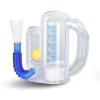 Incentive Spirometer (blue03) for Adult Breathing Exercise Device for ...