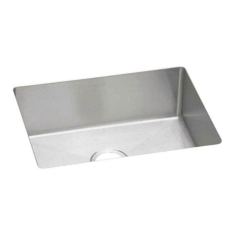 Elkay Sink, Undermount Mount, 0 Hole, 21" x 15.75", Polished Satin ...