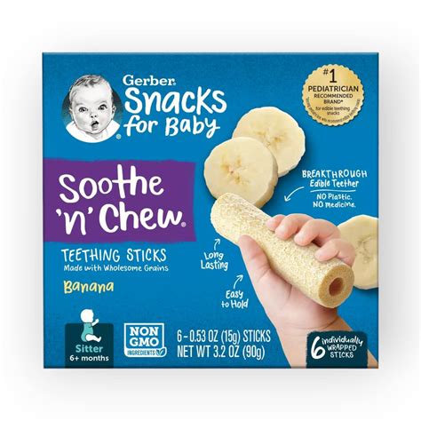 Gerber Soothe n Chew Teething Sticks | Teething Relief for Infants ...