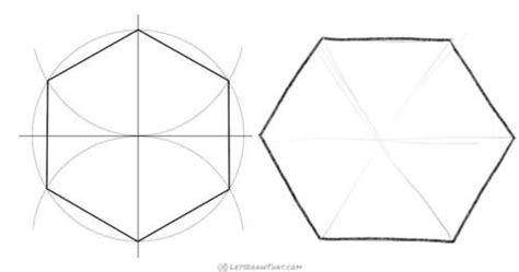 Image result for How to Draw Hexagon Using a Ruler Short
