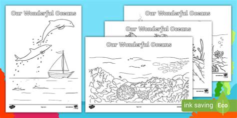 Our Wonderful Oceans Colouring Pages (teacher made) - Twinkl