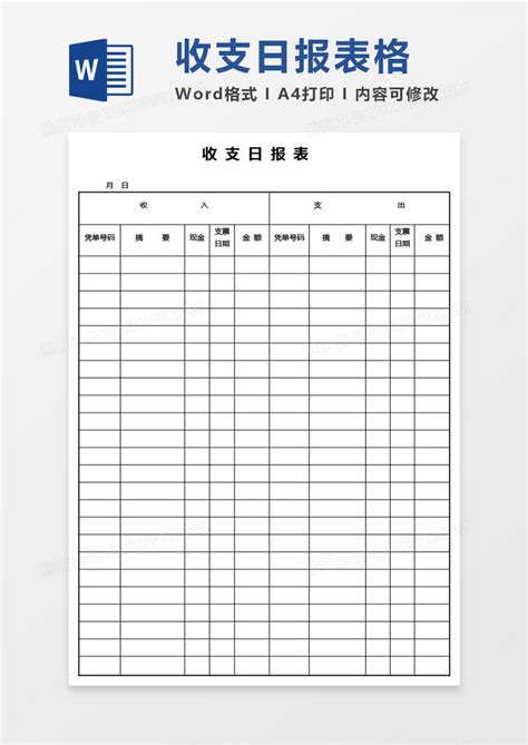 餐饮营业日报表Excel模板_千库网(excelID：168123)