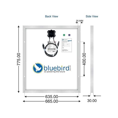 Bluebird 75 Watt 12 Volt Polycrystalline Solar Panel | BIS Certified ...