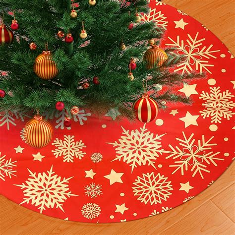 Ascension 24Inch Christmas Tree Skirt Velvet Double Layered Tree Skirt ...