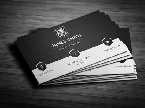 Black and White Business Card Template 的图像结果