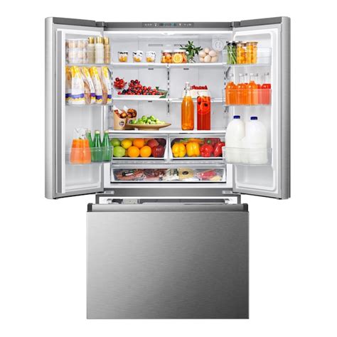 Hisense PureFlat Standard-Depth 26.6-cu ft 3 -Door 36-in Wide French ...
