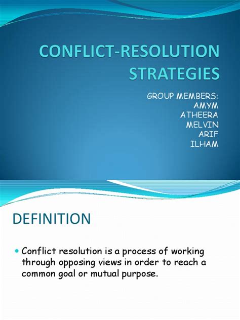Conflict Resolution Strategies | PDF | Negotiation | Applied Psychology