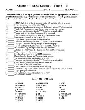 HTML Related Computer Worksheet 的图像结果