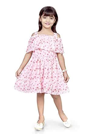 Buy Doodle Girls Dresses, Frock for Girls, Round Neck Knee Length Dress ...