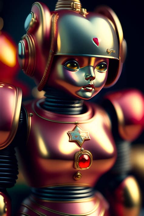 Lexica - Highly detailed closeup,profile portrait of a tin toy 1 9 5 0 ...