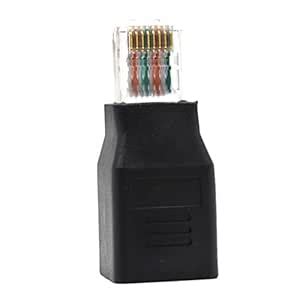 Phenovo Connected Crossover RJ45 M/F Adapter Male to Female Connector ...