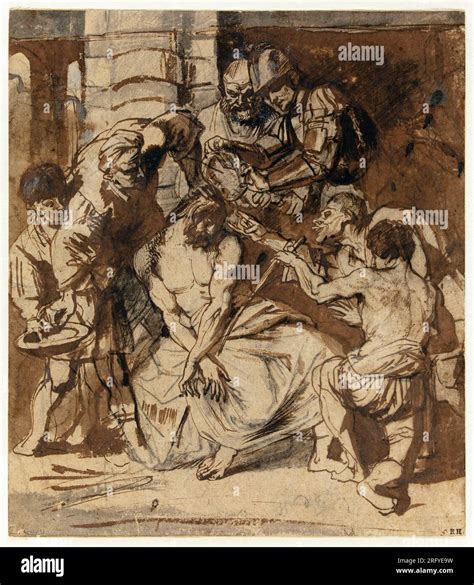 The Crowning with Thorns (Lugt 27) circa 1620 by Anthony van Dyck Stock ...