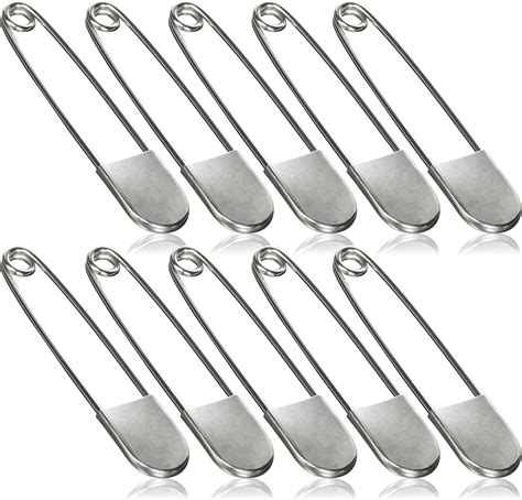 Amazon.com: Set of 10 Giant Safety Pins, Tool Gadget Large Stainless ...