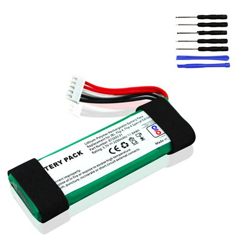 WATTNINE JBL Flip 4 Battery Replacement Kit - 3.7V 3200mAh High Qualit ...