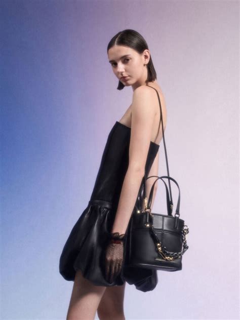 Black Addison Knotted-Rope Reversible Tote Bag - Black - Bags - CHARLES ...