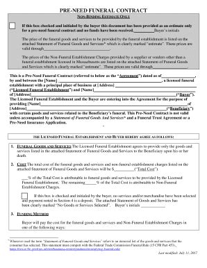 2017-2025 Form MA Pre-Need Funeral Contract Fill Online, Printable ...