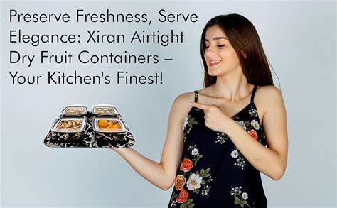 Buy Xiran Airtight Dry Fruit Containers with Lid & Serving Tray, Dry ...