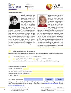 Fillable Online musikschulen Programm und Anmeldeformular (PDF) Fax ...