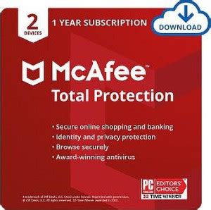 McAfee Total Protection (Windows / Mac / Android / iOS) 2 Device + 1 ...