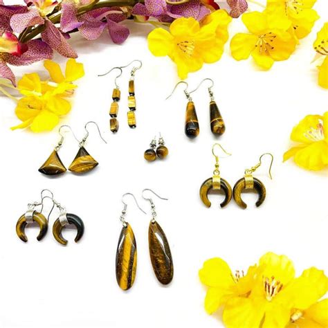 Crystal Drop and Stud Earrings | Natural Crystal Stone Earrings