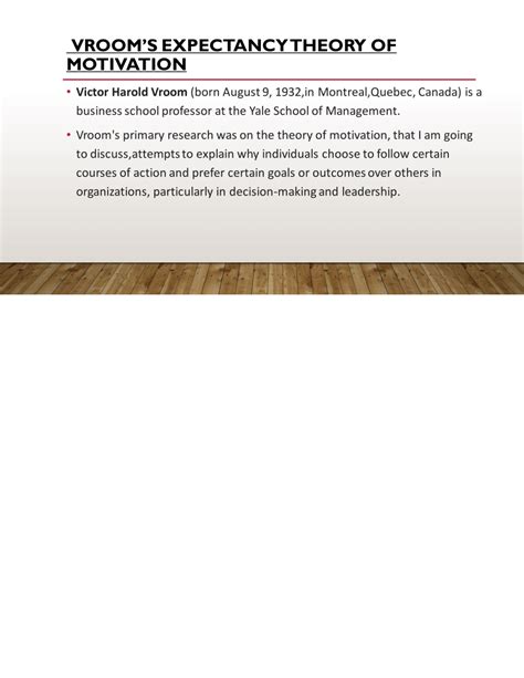 (PDF) VROOM'S EXPECTANCY THEORY OF MOTIVATION