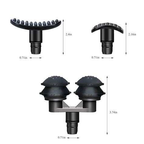 Buy Massage Gun Heads - Muscle Massage Gun Head Replacement, 6 Pack ...