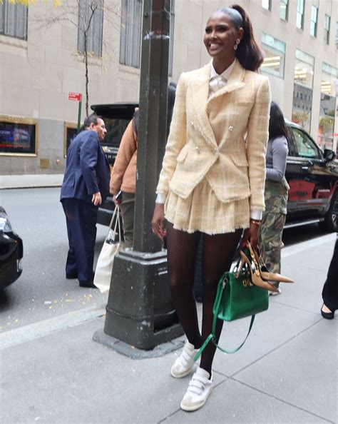 Ubah Hassan at Rockefeller Plaza in New York 10/31/2023 • CelebMafia