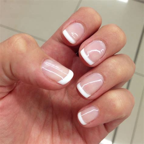 Nice and clean french gel overlay | French tip gel nails, Gel nails ...