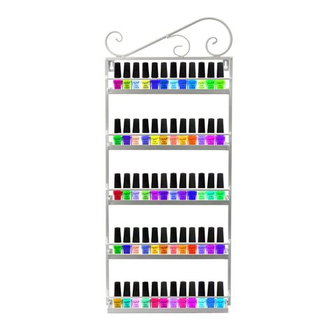 Metal Nail Polish Wall Rack Organizer Holds 50 Bottles Essential Oils ...