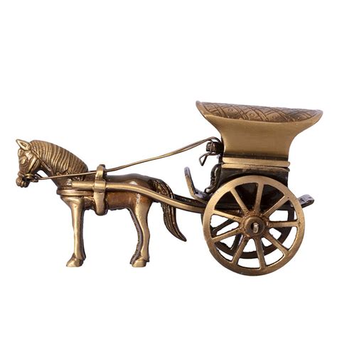 Brass Horse Cart Replica Decor Showpiece – Two Moustaches Store