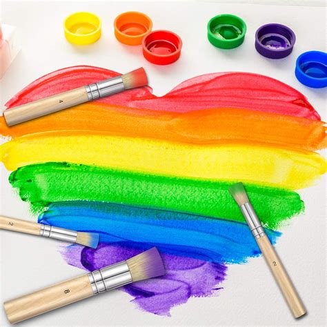Outus Wooden Stencil Brushes Natural Stencil Brushes India | Ubuy