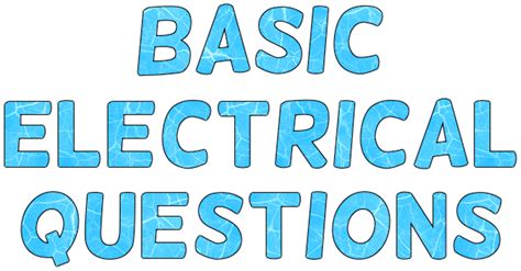 Basic Electrical Questions and Answers 的图像结果