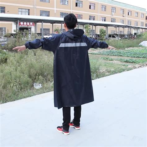 华星源厂家直销户外旅游轻便时尚连体雨披批发定制塑料环保一次性雨披 _ 大图