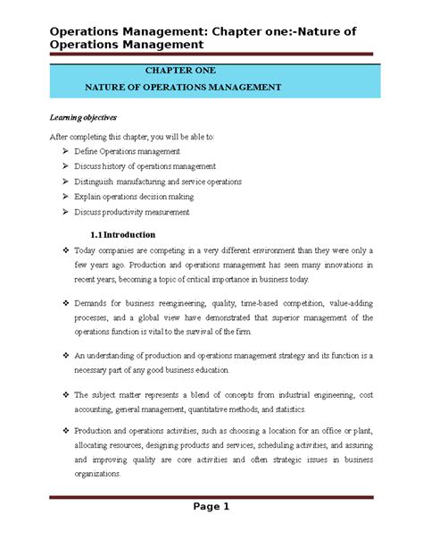 Operations Management Chapter 1 的图像结果