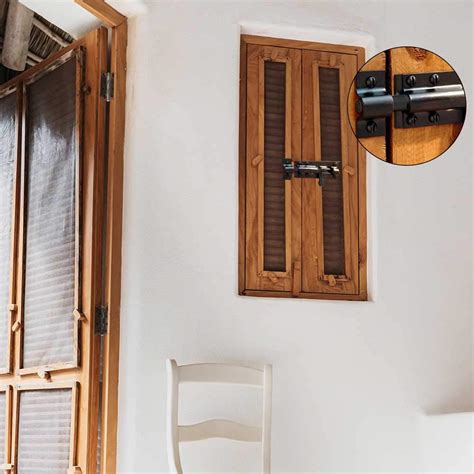 Udewo 3Sets Door Bolt Lock, 6 Inch Stainless Steel Sliding Lock Black ...