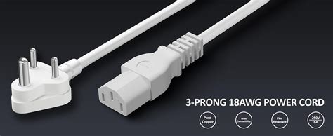 Buy FEDUS Power Cord 3 Meter Replacement India Plug IEC Computer Mains ...