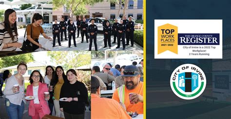 City of Irvine Named Top Workplace for Second Year in a Row by The Orange County Register | City ...