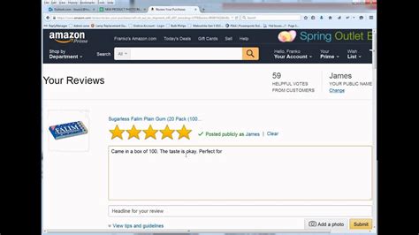 Amazon Review Template