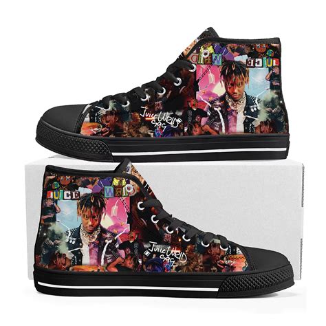 Juice Wrld Shoes - Juice Wrld 999 Poster Canvas Sneaker | Juice WRLD ...
