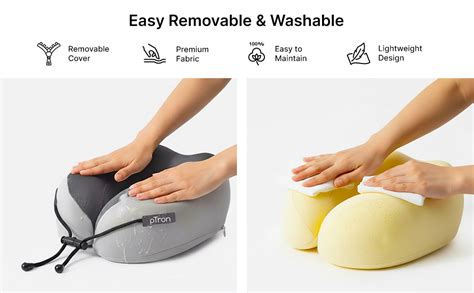 pTron Ergova S4 Travel Neck Pillow, Hi-Per Memory Foam, Lightweight ...