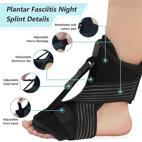 Adjustable Plantar Fasciitis Night Splint for Men and Women - Plantar ...