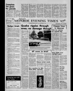 Monroe Evening Times Archives, Sep 15, 1972, p. 1