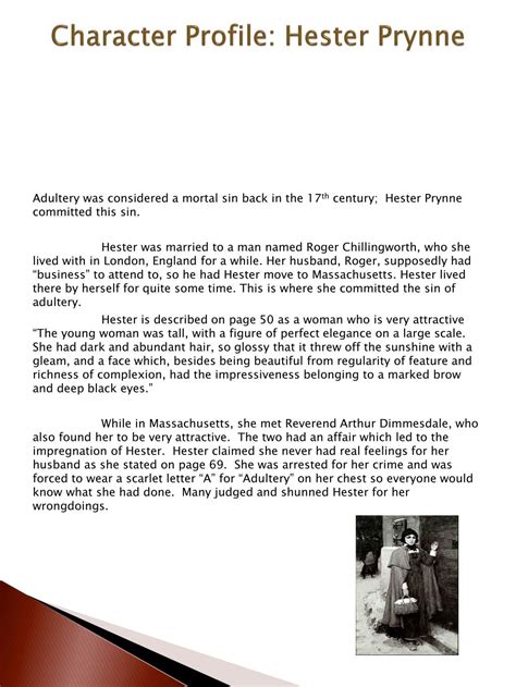 PPT - Character Profile: Hester Prynne PowerPoint Presentation, free ...