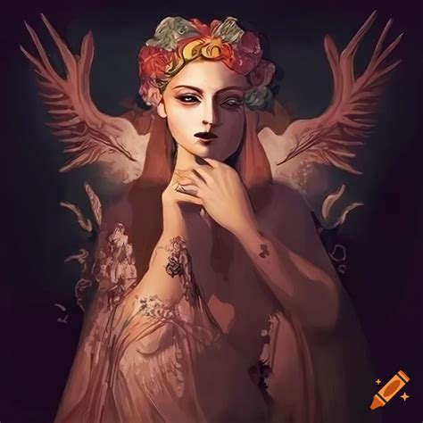 Digital art of Persephone, Greek Goddess of Spring and Queen of the ...